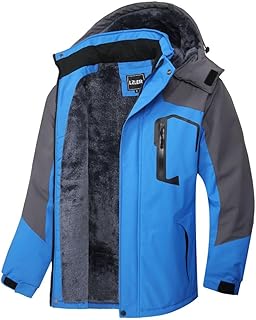 LZLER Winterjacke Herren Skijacke Snowboardjacke Wasserdicht Funktionsjacke Windbreaker Kapuze Winter Coat Snowboardjacke