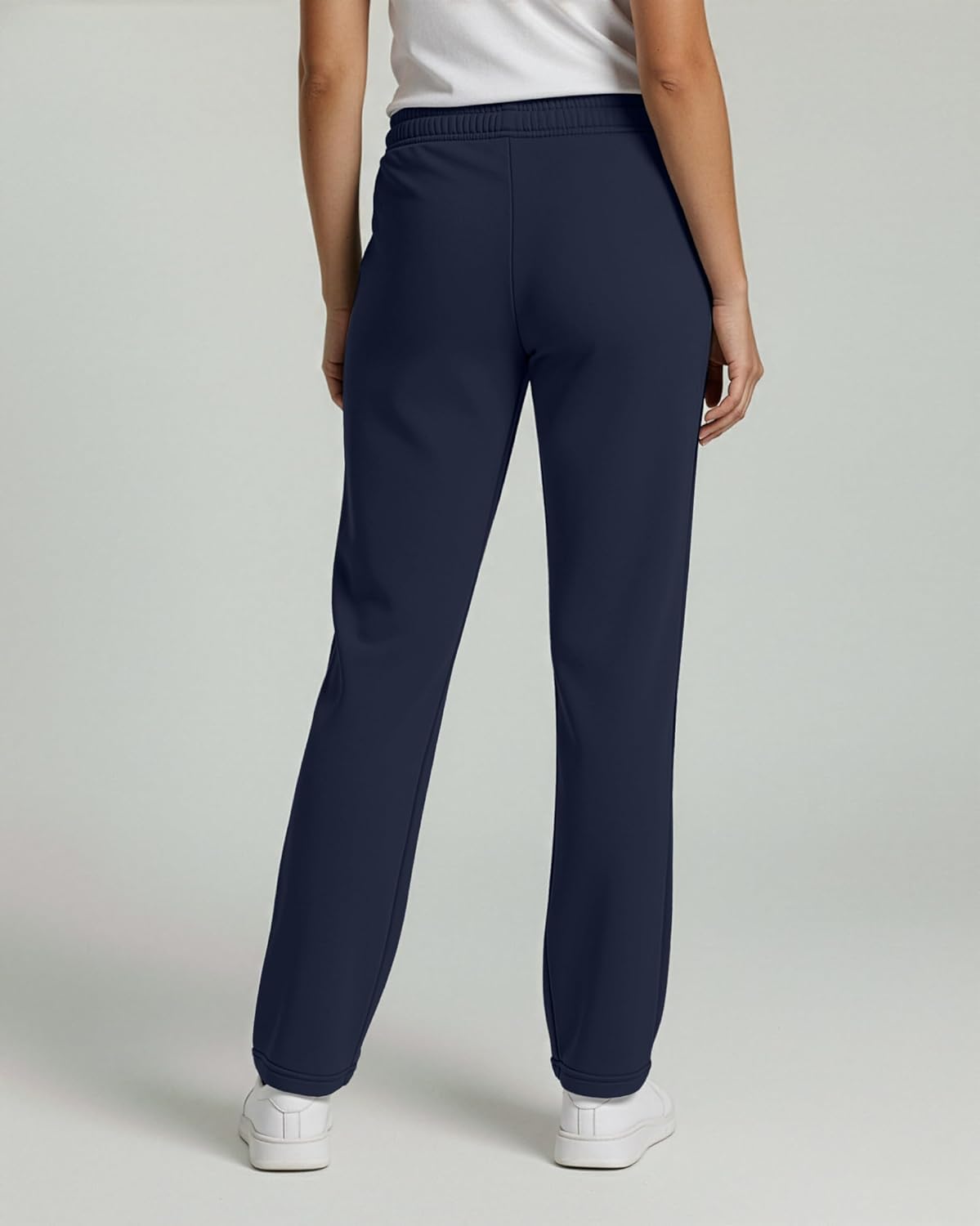 Real Essentials 3 Pack: Women's Relaxed Fit Fleece Open Bottom Sweatpants - Casual Athleisure (Available in Plus)