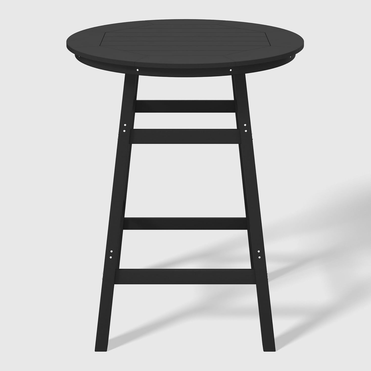 WestinTrends Malibu Outdoor 35" HDPE Round Patio Bar Height Table, Red