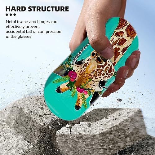 Image of Hard Shell Eyeglasses Case, Travel Portable Protective Glasses Cover Box for Men and Women with Cleaning Cloth