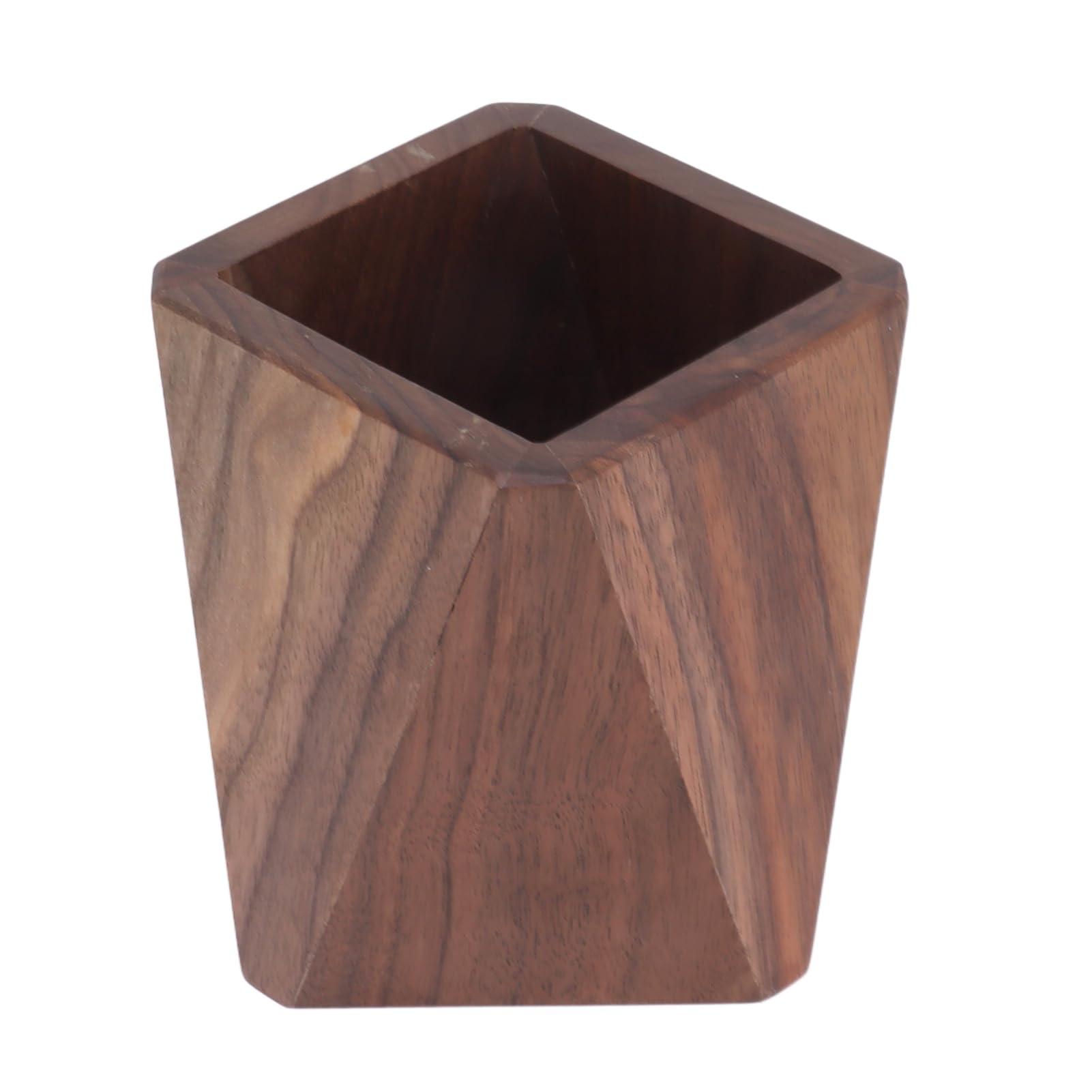Cocoarm Récipient à Ustensiles de Cuisine, Porte-stylo en Bois de Noyer, Grande capacité, Finition Lisse, Coin Angulaire pour la Cuisine, le Bureau Familial, le Rangement des Pinceaux de Maquillage
