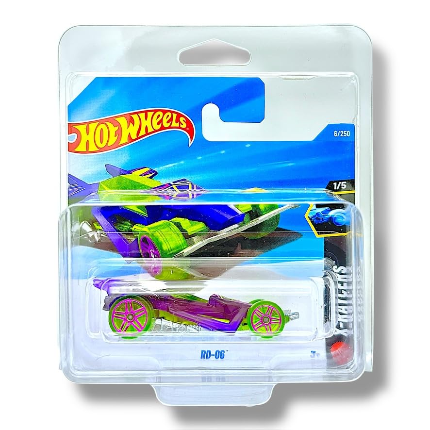 Hot Wheels RD-06 (Transparent Purple & Green) 1/5 X-Raycers - 2026-6/250 (Short Card) - includes a KLAS Car Keeper Protector Case - JJH84