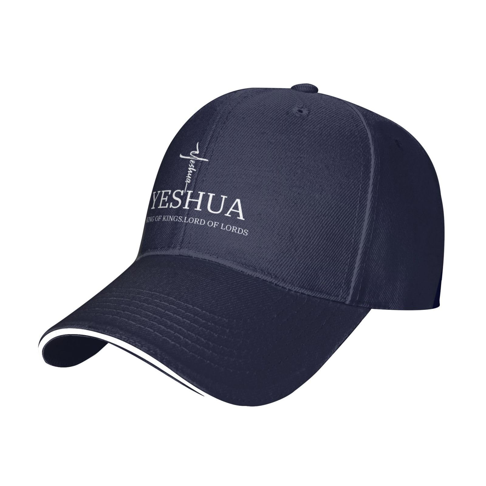 KWQDOZF Yeshua Jesus Christian Hat Baseball Cap Sports Casquette Dad Hats Navy Blue