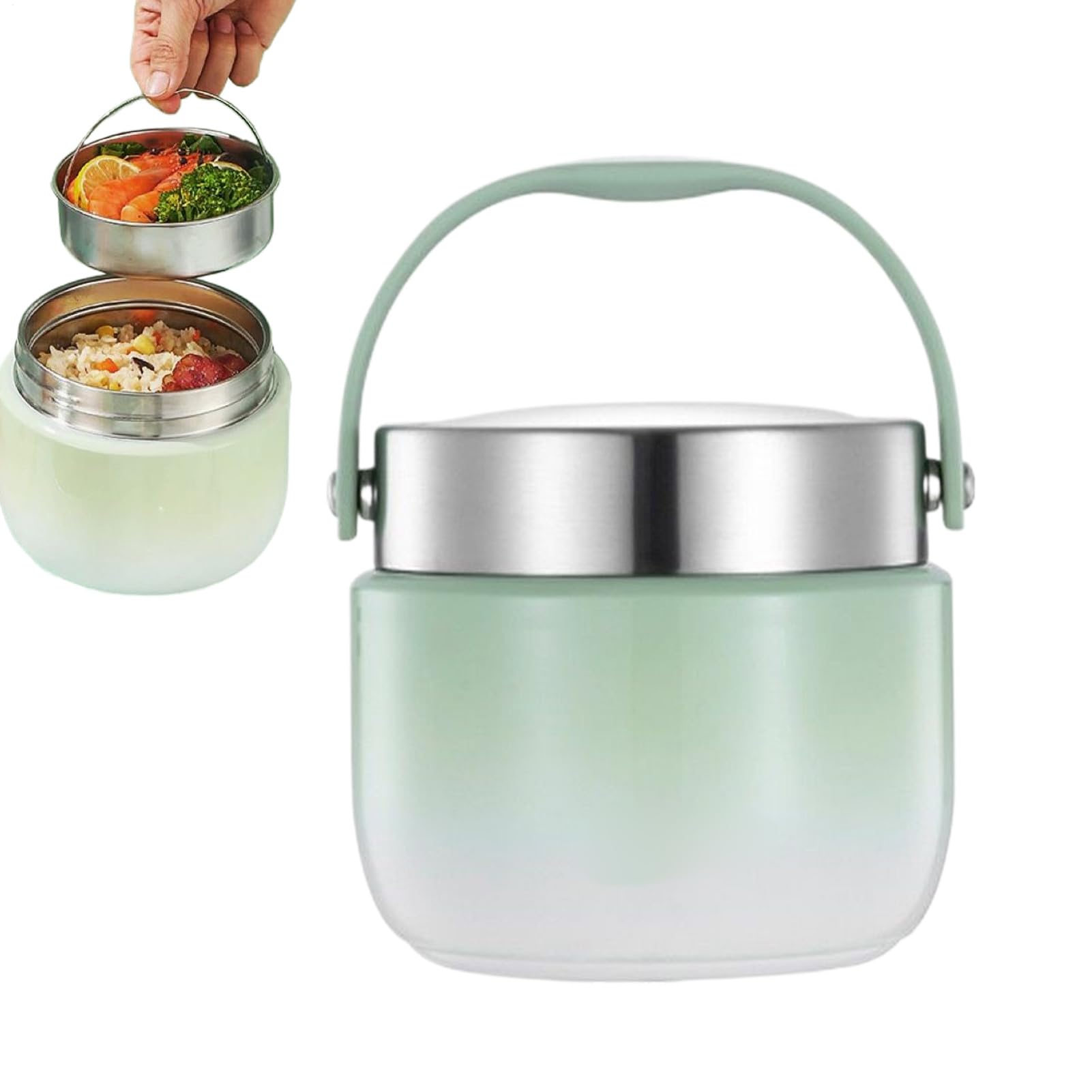 Generico Portavivande Isolante Per Pranzo Barattolo Da 1200 ml Impermeabile