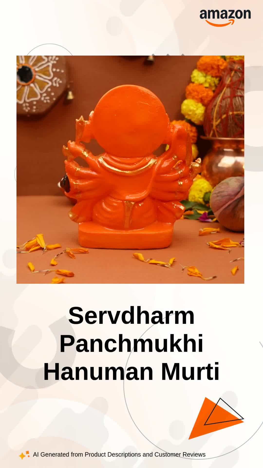 Buy Servdharm Panchmukhi Hanuman Ji Idol for Home, Office Desk 5.9