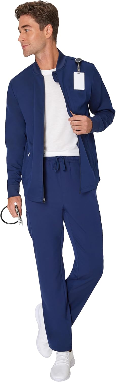 Hanes mens Scrubs Healthcare Jacket, Zip-up Scrub Jacket for Men, Moisture-wicking & Odor Control - Image 4