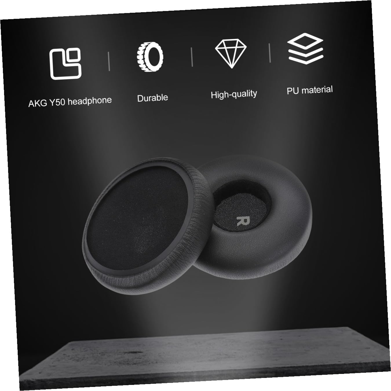 Hemobllo 3piezas Cojines De Repuesto para Auriculares Cubiertas De PU Duradero y Color Negro Comodidad y Rendimiento De Sonido Mejorado Compatible Auriculares