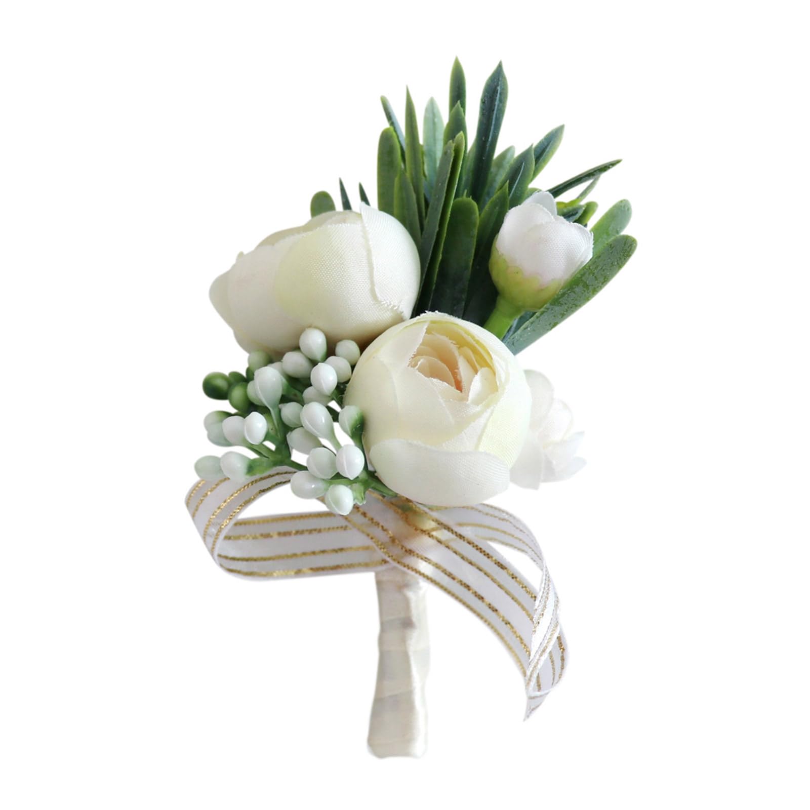 Msioytog Corsage Boutonniere Soft Corsage Artificial Flower Boutonnieres for Bridal & Banquets Artificial Flowers Realistic Silk Flower Wedding