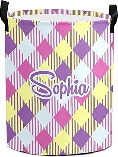 Personalized Color Plaid Waterproof Laundry Basket Handles Collapsible Hamper Storage Basket for Office Bathroom