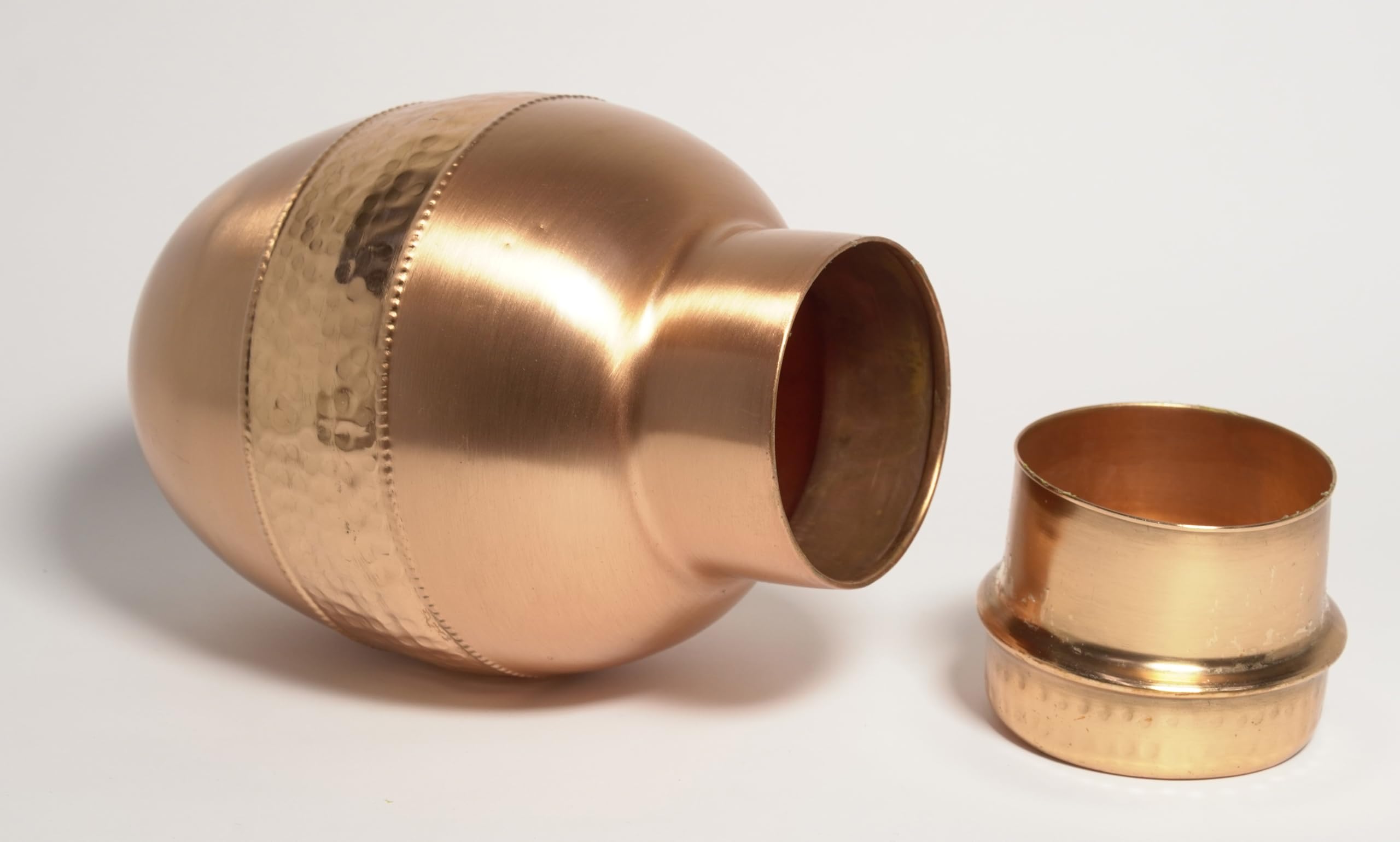 IBA Indianbeautifulart 1000ML/34oz Pure Copper Shaped Pot, Perfect for Water Storage & Ayurvedic Benefits. Enhances Wellness with a Stylish Design, Ideal for Daily Use and Healthy Hydration