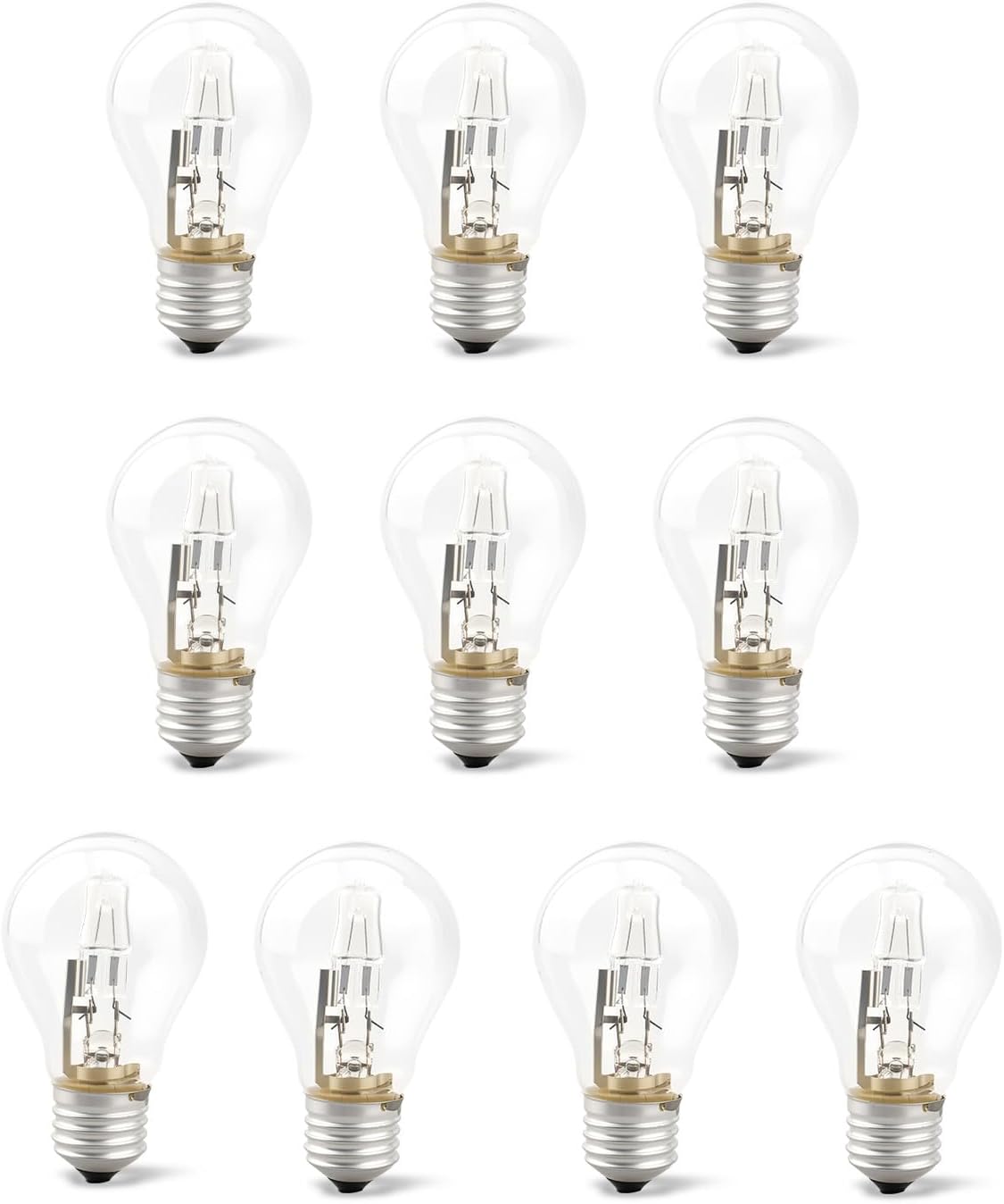 A55 E27 Halogen Lamp 220V 53W 96 * 55mm 2700K Halogen Bulb Clear Replacement Fit for Incandescent Lamp(53W),10PCS