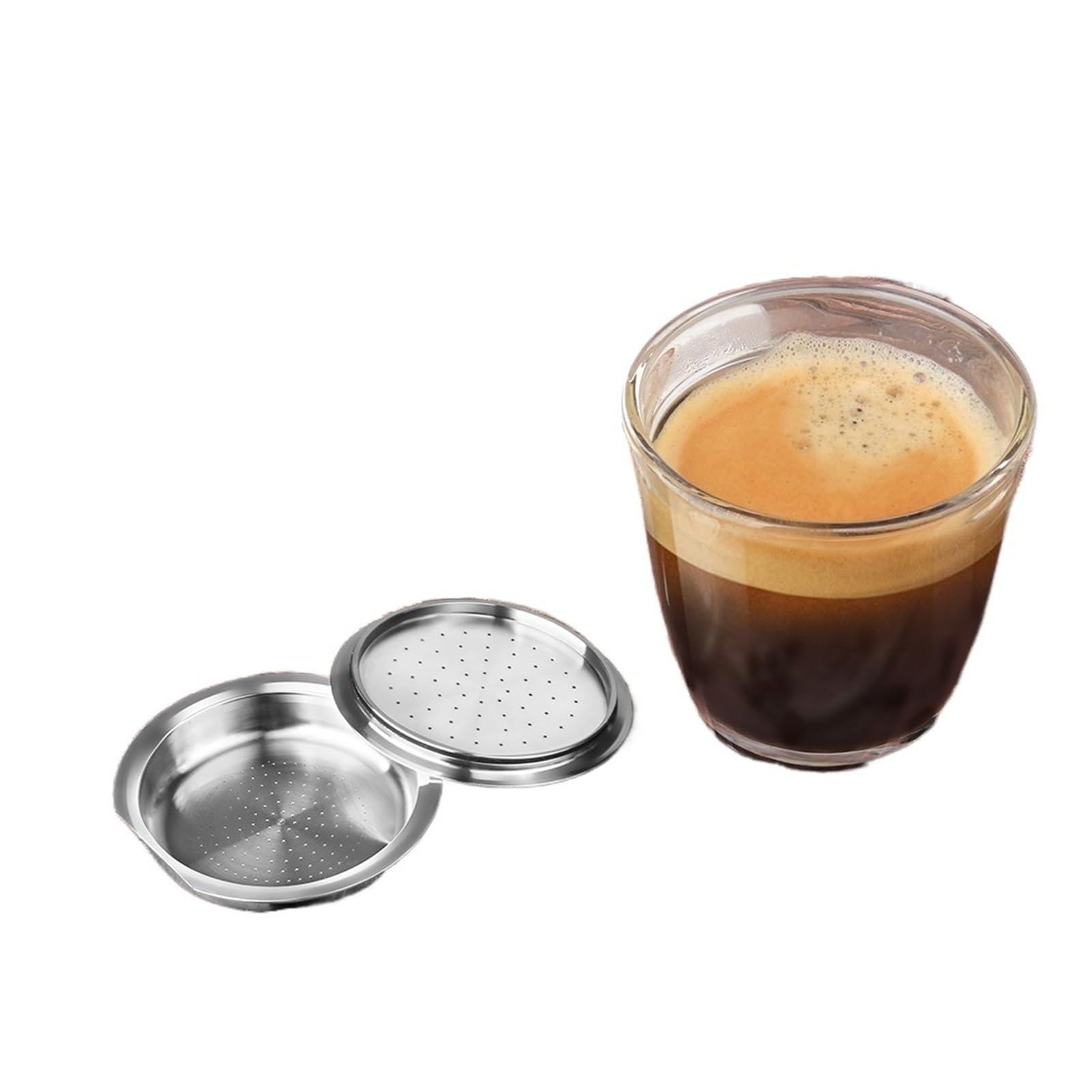 INEOUT Tapas De Cápsulas De Café De Acero Inoxidable Compatibles con La Máquina De Café Philips Senseo Herramientas De Filtro De Café Recargables Coffeeware (Color : Dark Khaki)