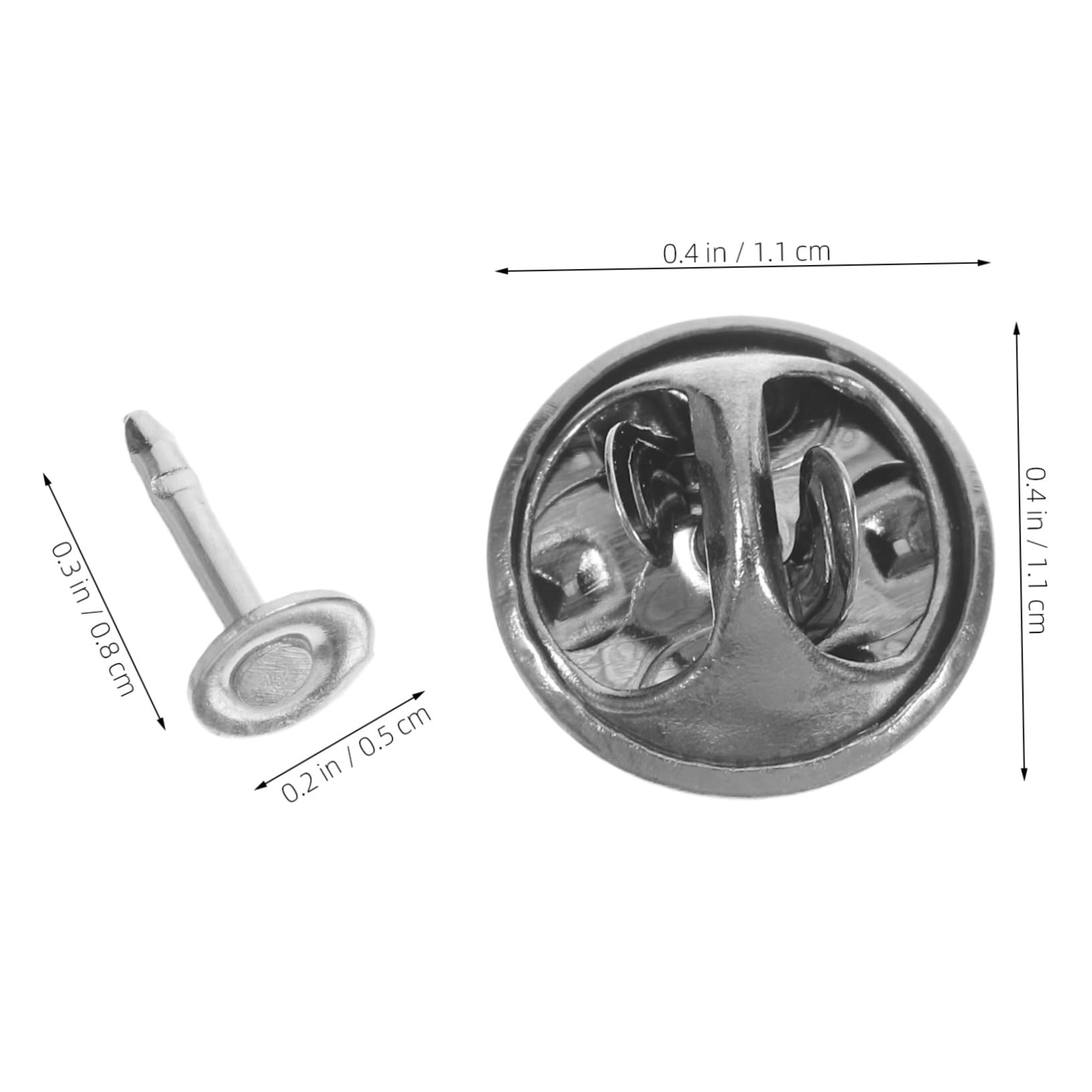 NUOBESTY Butterfly Enamel Pin Backing Metal Butterfly Hat Buckle Locking Pin for Jewelry DIY Badges Brooch Fashion Accessories