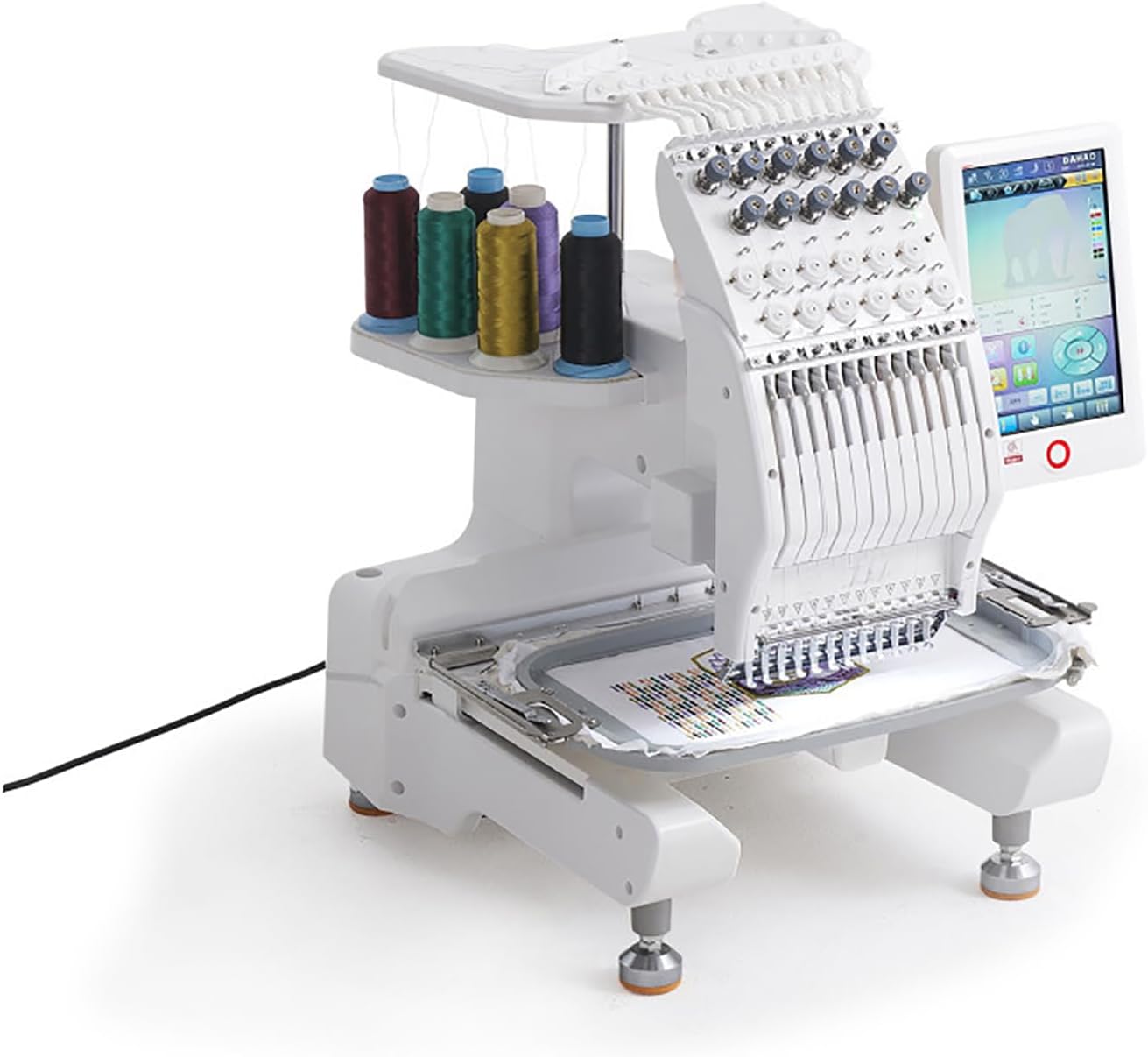 Computerized Sewing Machine with Color Touch Screen, 500 Patterns, Fully Automatic Embroidery Machine for Home Use