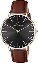 Carlington Iconic Analog Wrist Watches for Men with Premium Leather Strap - CT 2043