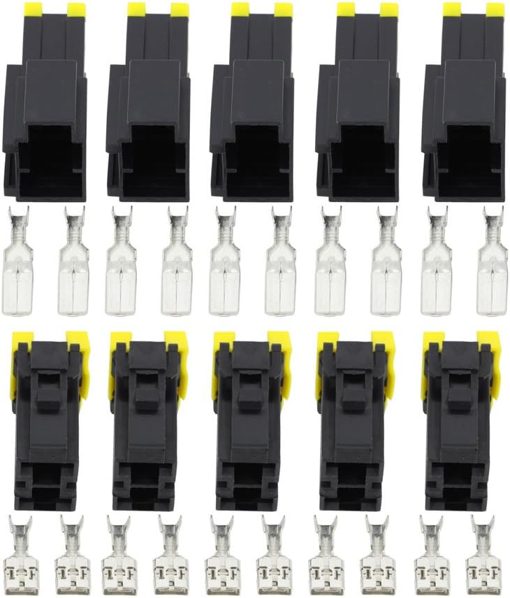 5 Sets Auto 9.5 Series 2 Pin Male Female Kit Waterproof Electrical Large Heavy Current Connector Plug DJ7021Y-9.5-11/21