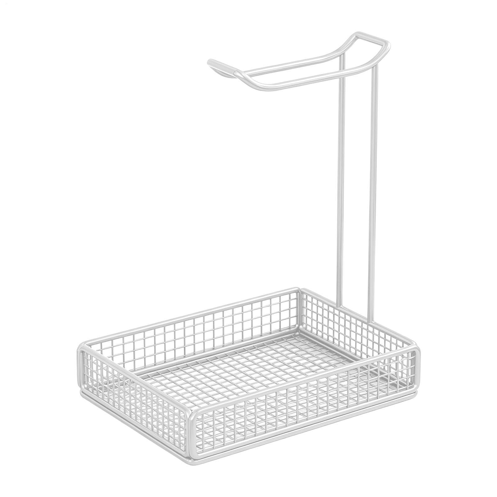 Estante organizador estable de cascos para integrar en el mostrador del salón u oficina