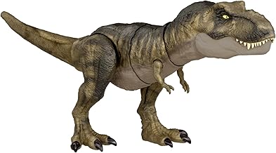 Mattel Jurassic World Dominion Thrash ‘N Devour Tyrannosaurus T Rex Figura de Acción con Sonido y Movimiento para Jugar en Batallas