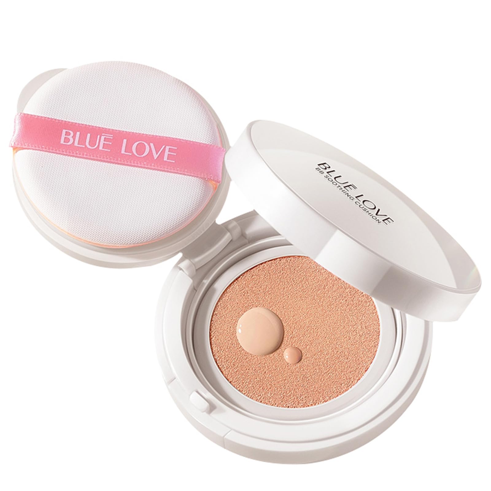 BLUE LOVE Cushion Liquid Foundation - Lightweight Long-Lasting Concealer Tinted Moisturizer for Flawless Face Makeup Perfect for Mature