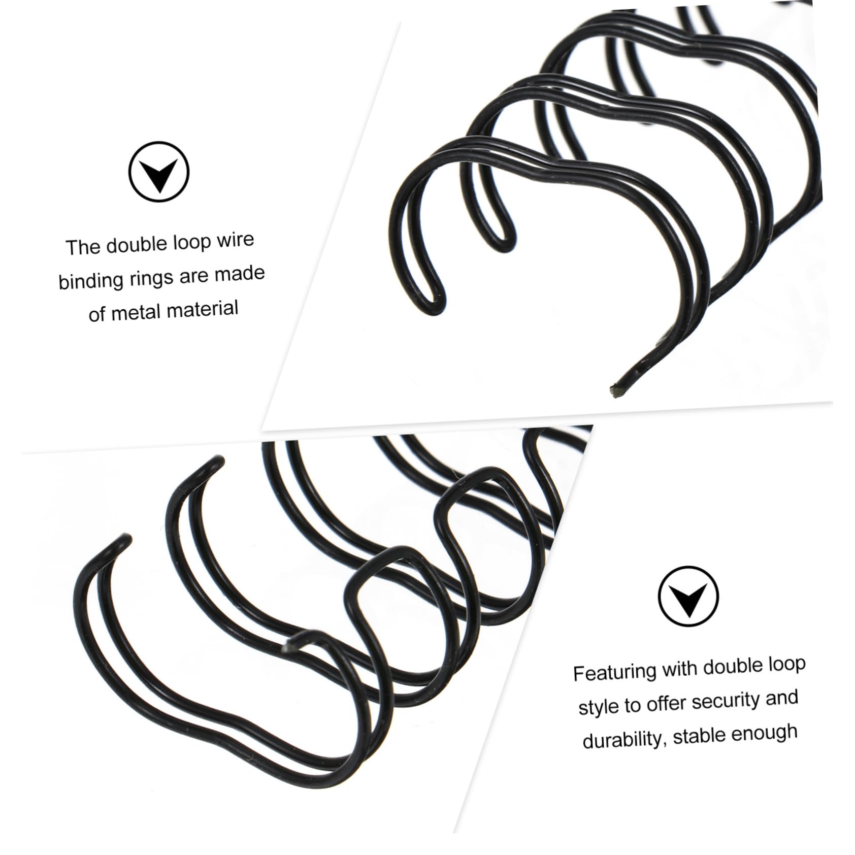 DOITOOL 50piezas Cuaderno De Sueltas De Doble Espiral Alambre De Encuadernación Material Metálico Para Encuadernación De Papelería Casa Oficina