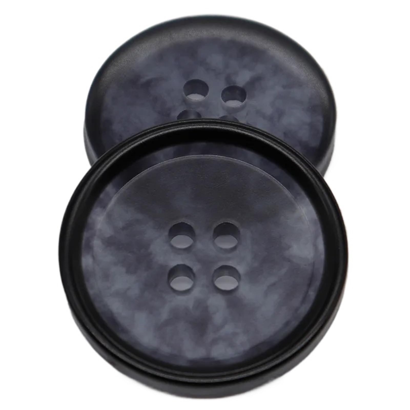 Knöpfe, Harzknöpfe, 12 Stück, mehrfarbig, 15–28 mm, runde Knöpfe mit 4 Löchern(Dark Blue,20mm)