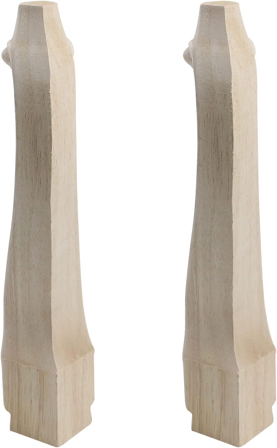 T Tulead 300mm/11.8" Height Wooden Furniture Legs Unfinished Sofa Feet Replacement Decorative Cabinet Feet Couch Wardrobe Legs Pack of 4