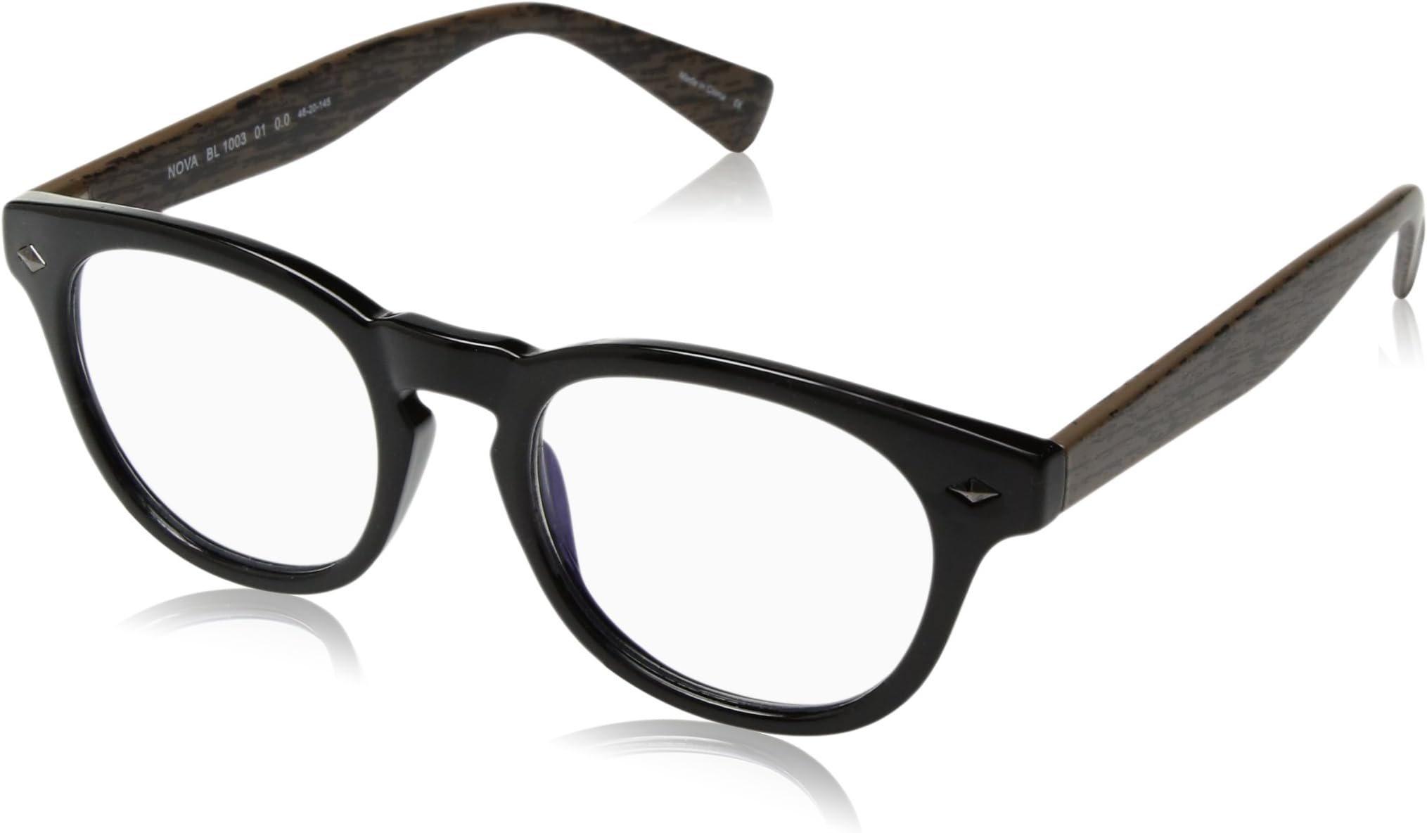 BluVue Unisex Nova Rectangular Blue Light Blocking Computer Smartphone Glasses