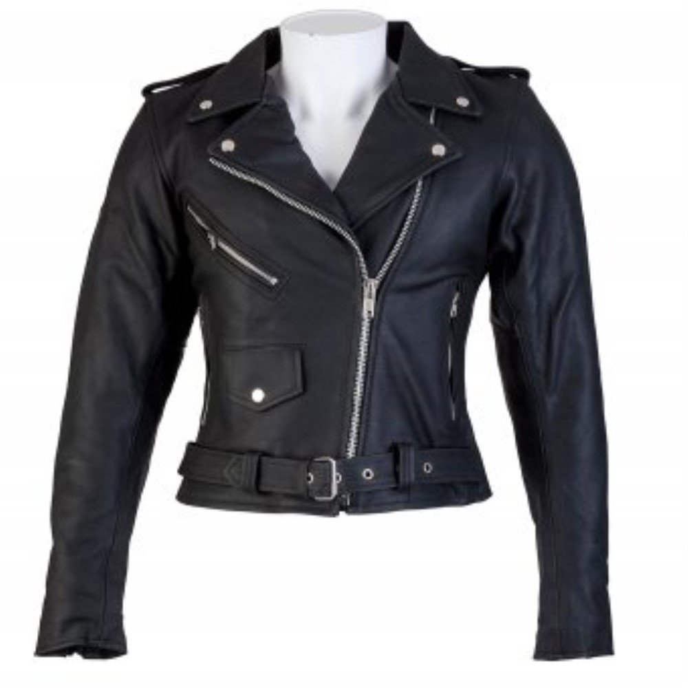Bikers Gear Australia Lj001 The Patrol Veste de moto classique en cuir pour femme CE 1621-1 Armure amovible Taille S Femme (lot de 1)