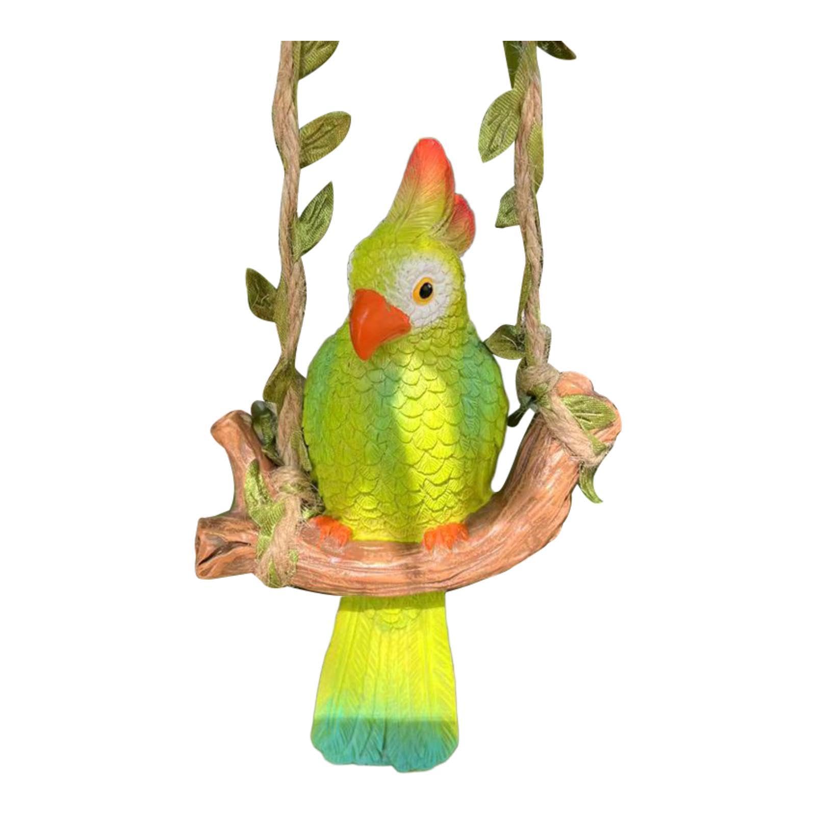 Statue de Perroquet Suspendue Oiseau Décoration Intérieur et Extérieur