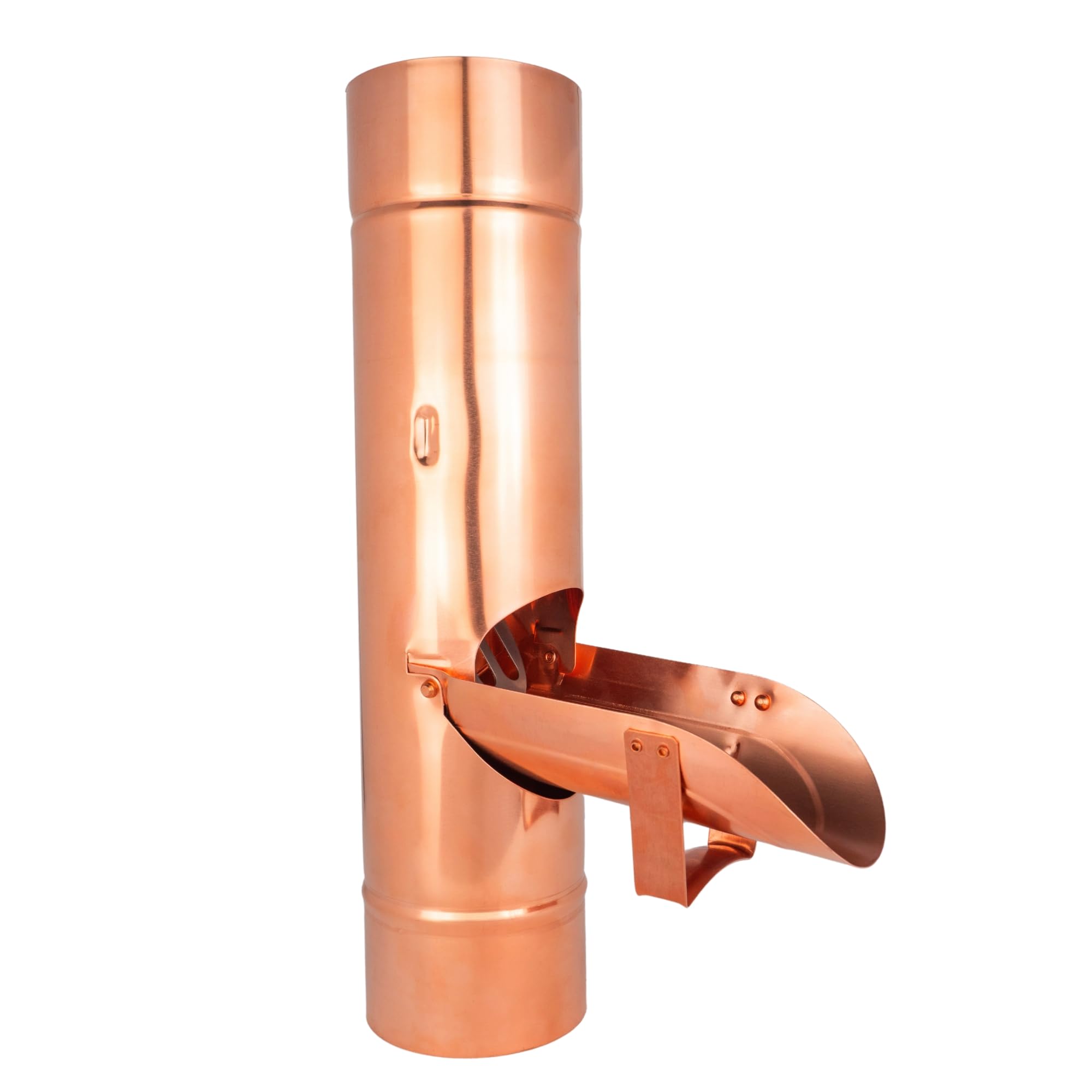 Regenrohrklappe mit Sieb für Dachrinne Fallrohrklappe Kupfer Regenwasserklappe Dichtheit und effizienter Betrieb des Rinnensystems für Fallrohr 100 mm Nennweite