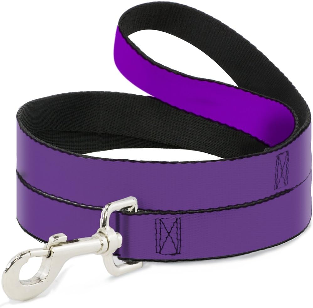 Buckle-Down Pet Leash - Neon Purple - 6 Feet Long - 1" Wide