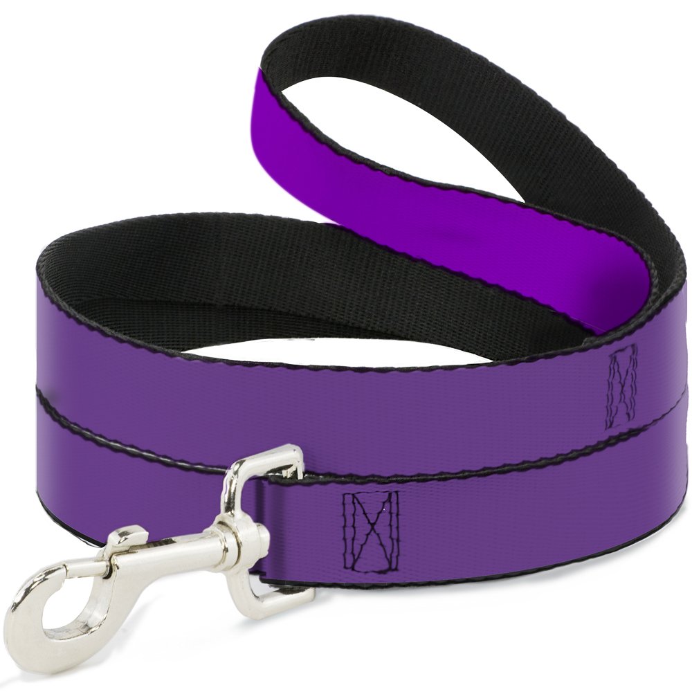 Laisse pour chien violet fluo grand confort avec sangle large 3,8cm