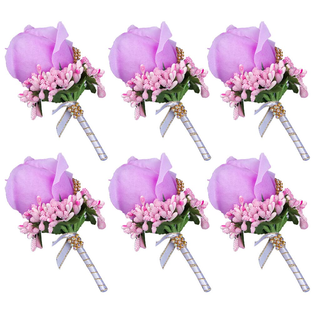 Uposao 6pcs Wedding Boutonniere