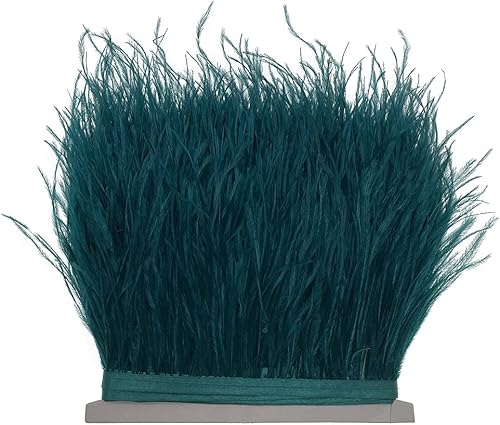 Miniatura 7 de Burgendy - Borde de flecos de plumas de avestruz de 2 yardas de 4 a 6 pulgadas de ancho para disfraces, costura, manualidades, decoración, Borgoña