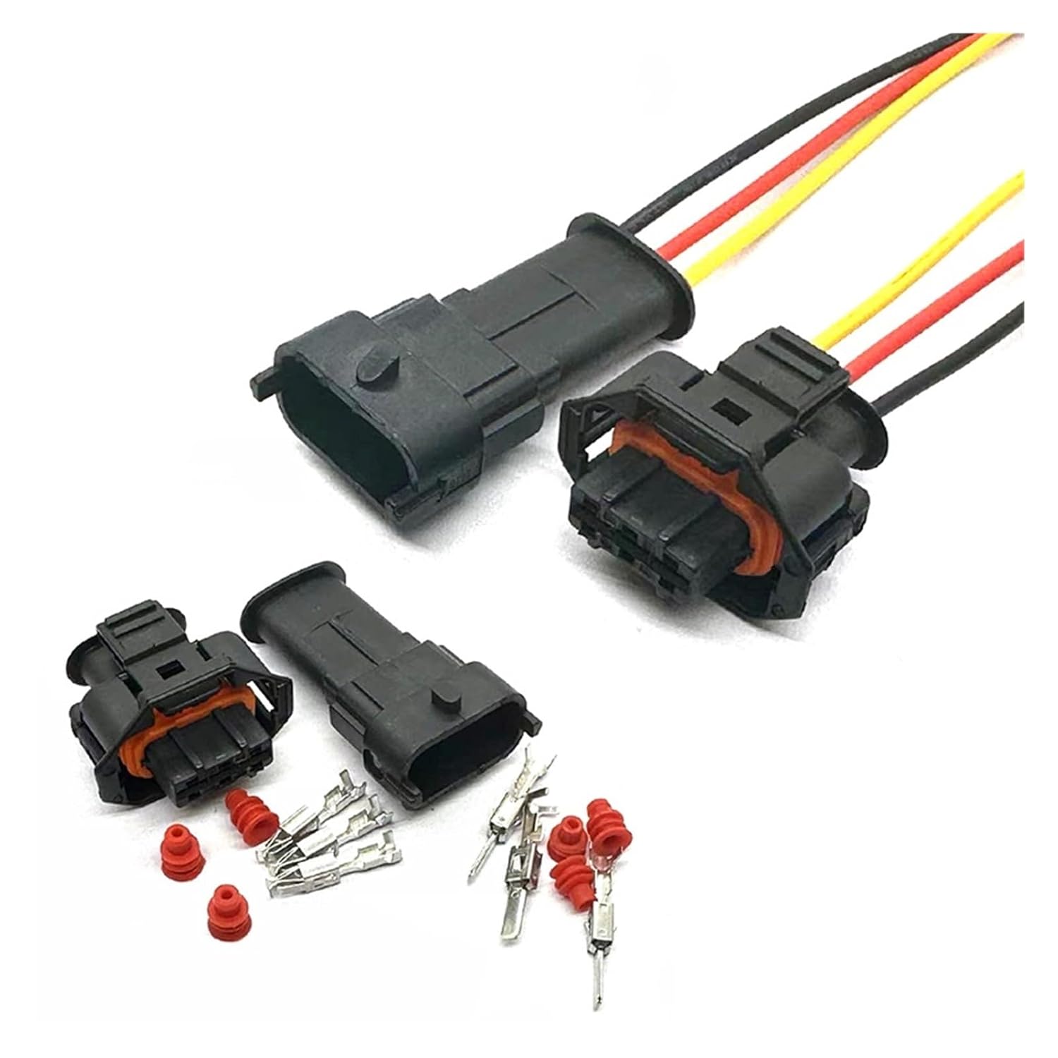 1/3 Pin Automotive MAP Sensor Plug 1928403966 1928300599 Diesel Injection Pump Plug 3.5mm Crankshaft Connector KLOOKY(Multi,10 Sets)