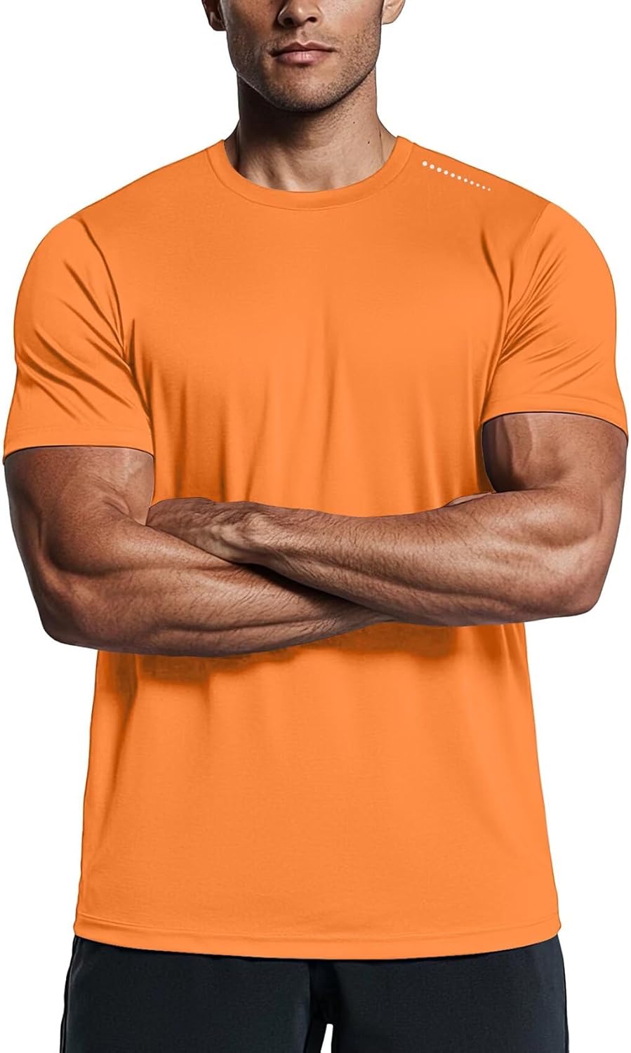 Zengjo Mens Athletic Shirts Moisture Wicking Short Sleeve Quick Dry Workout T-Shirt for Gym Running Exercise