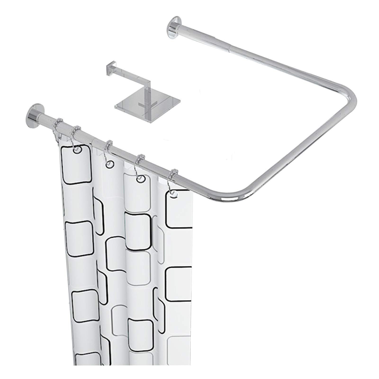 Tringle de tension en acier inoxydable durable pour rideau en U