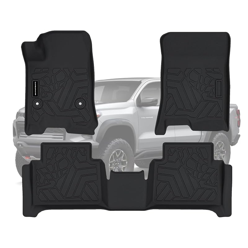 Tapete automotivo de TPE sob medida para Chevy Colorado e GMC Canyon 2023 a 2026, preto, 1 peça