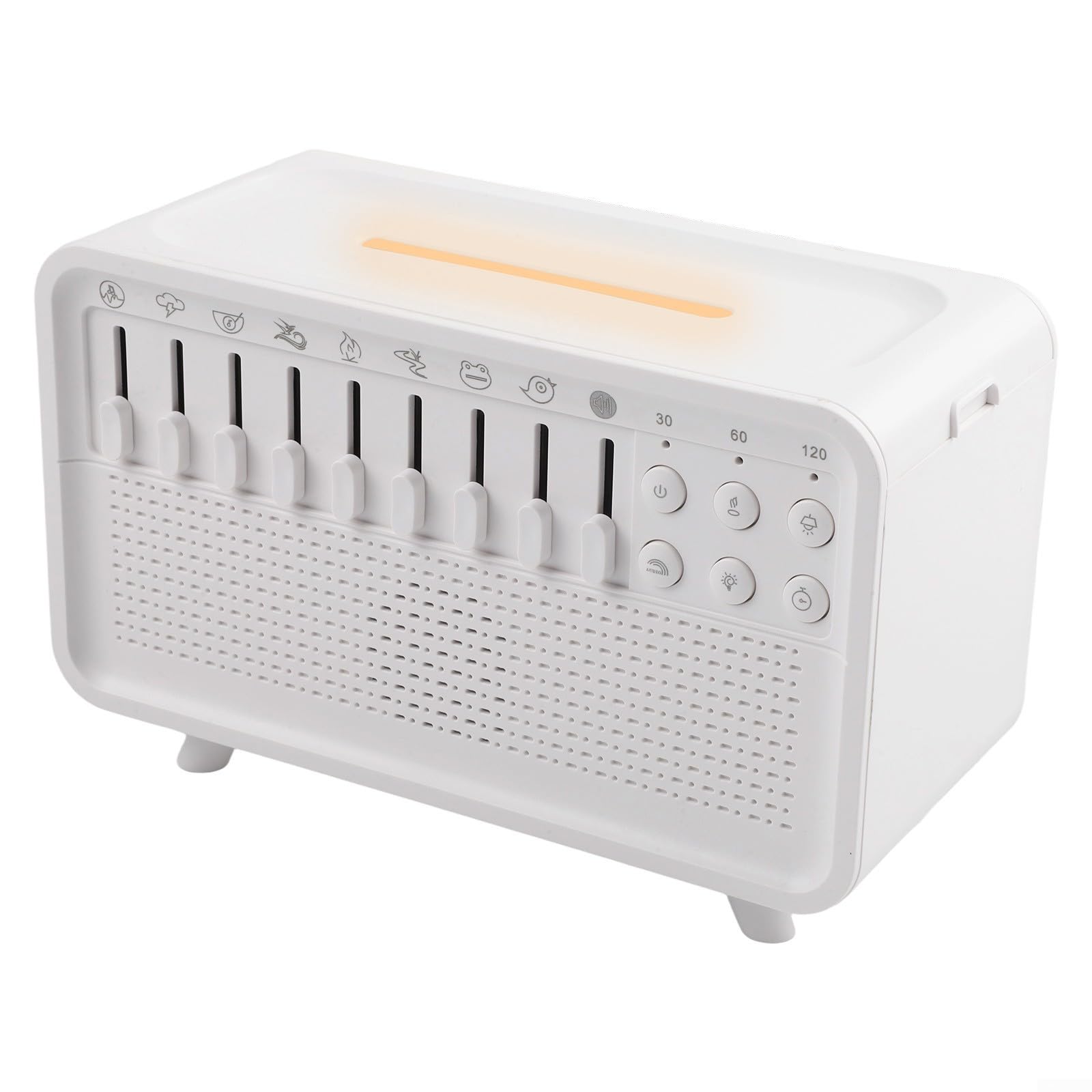 Diffuseur d'arômes humidificateur à bruit blanc, 8 sons apaisants réglables, haut-parleur pour, lumière pour chambre d'enfant, crée un environnement calme pour