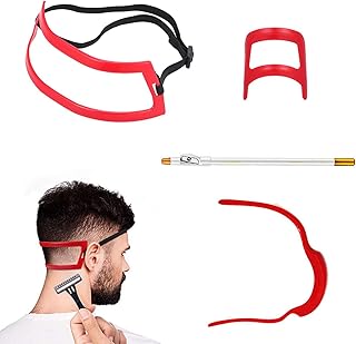 alinhamento barba | Modelo guia alinhamento barba - Modelo modelador barba decote, ferramenta profissional aparador barba, kit estêncil linha para homens N/a/a