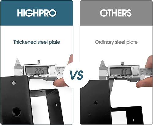Miniatura 4 de Highpro Estante para leña al aire libre, estantes de leña para fuego, almacenamiento de troncos de fuego, kit de soporte de acero resistente para