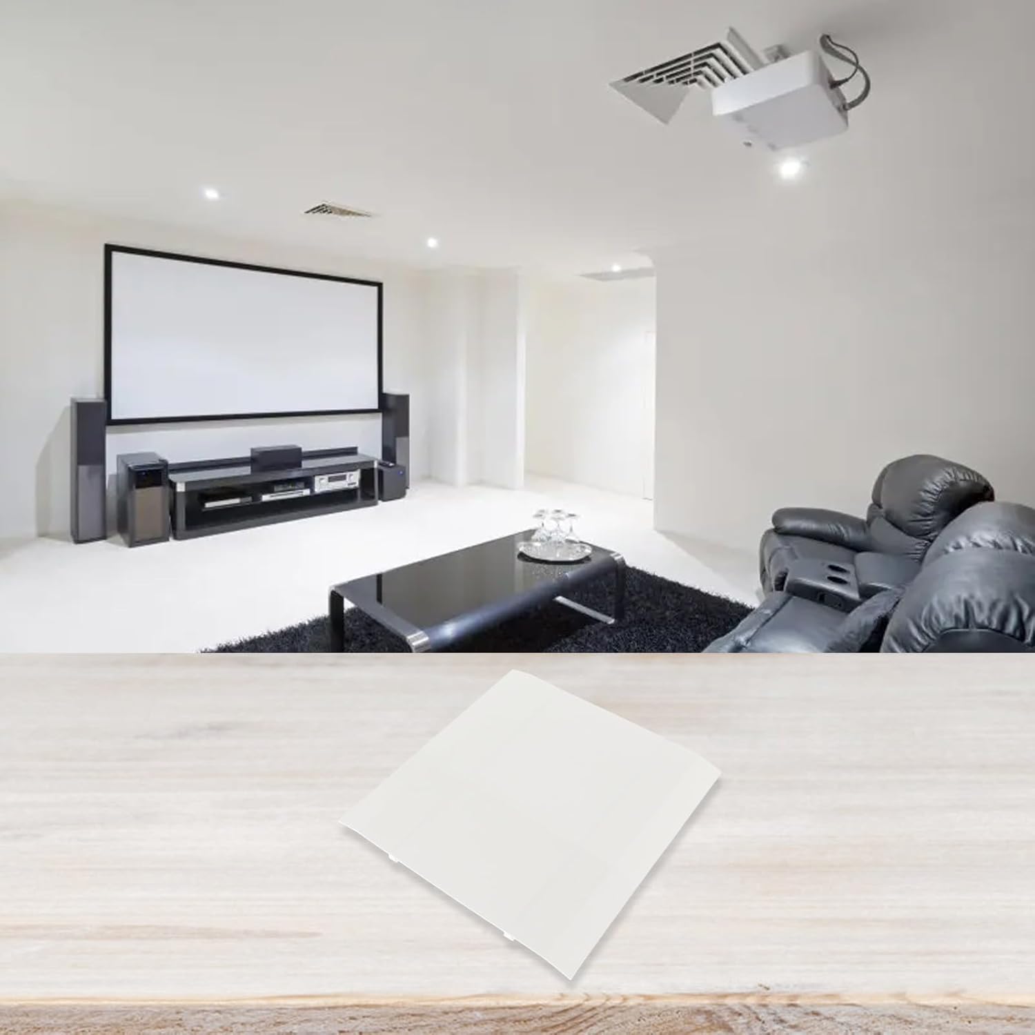 Adjustable AC Deflector Suspended Ceilings, 30x30cm White Conditioner Deflector to Shield Plants & Pets, No-Tool Installation Ceiling