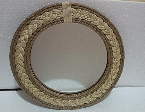 KAM Home - Espejos de tocador grandes montados en la pared, espejos de ducha, cuerda marítima vintage internacional, espejo de baño plano, regalos