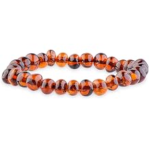 Unisex Bracelet - Polished Baltic Sea Amber Jewelry - Baroque Shape Amber Beads Hand-Assembled in Europe