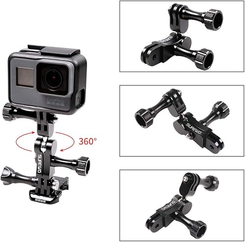 Miniatura 4 de Adaptador de montaje de rótula de rotación de 360 grados de aleación de aluminio, accesorios de extensión de pivote de montaje de brazo giratorio