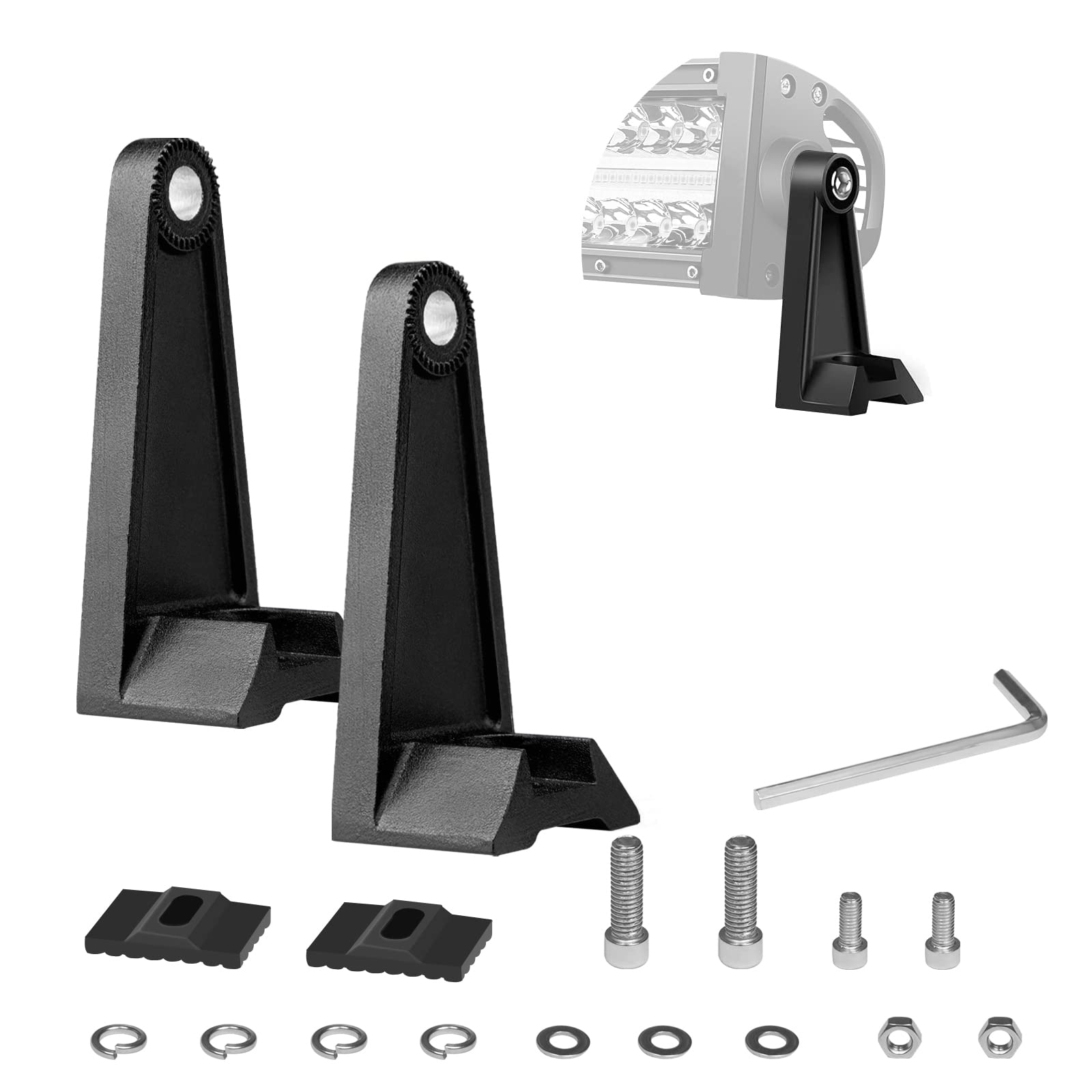 Mounting Brackets Abedul Universal Mounting Bracket Kit, for Straight/Curved LED Light Bar