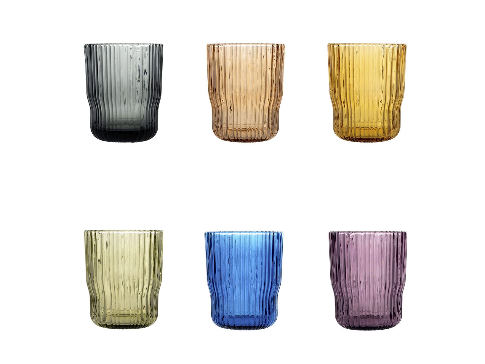 H&H Set of 6 Bicchieri Lyric Assortiti cl 28