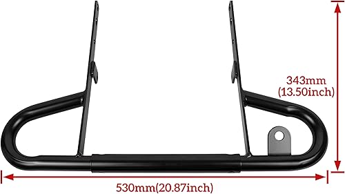 Miniatura 6 de SAUTVS Kit de montaje de parachoques de barra de agarre ancha trasera para Yamaha Raptor 700 2006-2022, parachoques trasero de aluminio negro