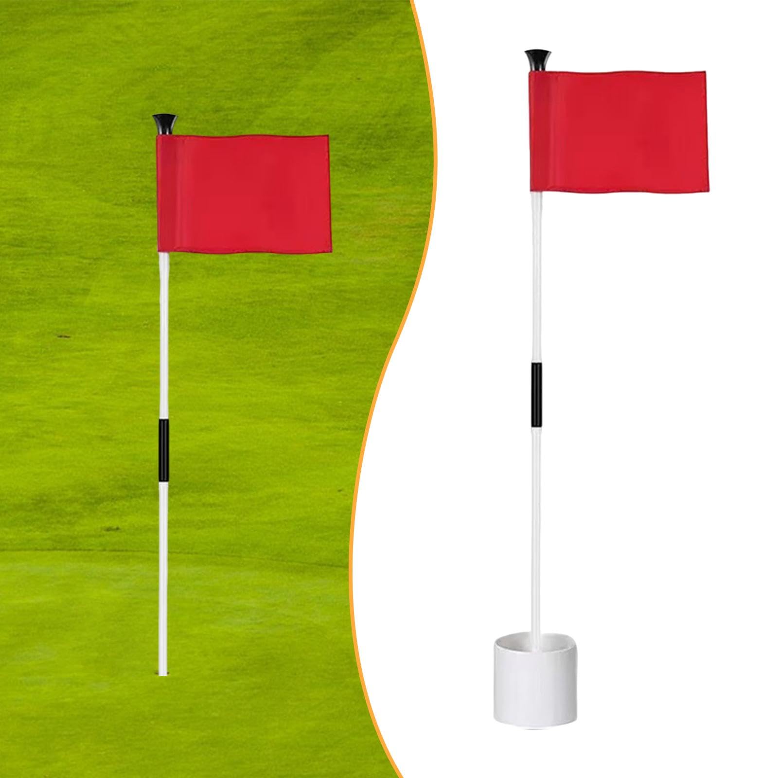 Drapeau de Golf Kit Complet avec Piquet Tige et Coupe de Trou en Matériaux Durables pour Une Longue Durée de Vie Adapté pour Le Bureau et Le Jardin