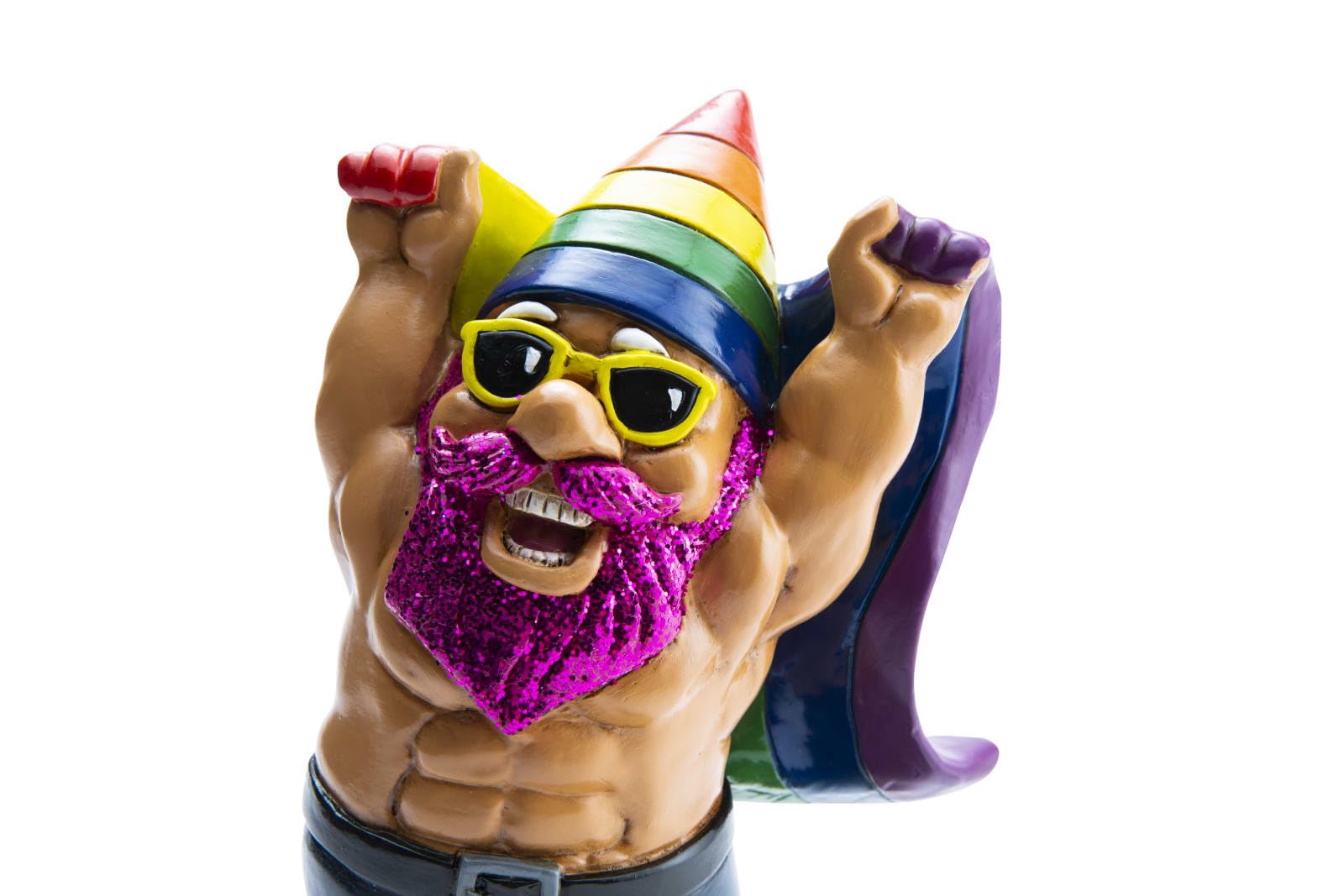 BigMouth Inc. Pride Gartenzwerg 22,9 cm – Lustige Gartenzwerge – wetterfester Rasenzwerg, Hofzwerg, Veranda-Zwerg – Neuheit Zwerg Statue für Gartenzwerg Dekor – Lustiges Gag Geschenk, süßes